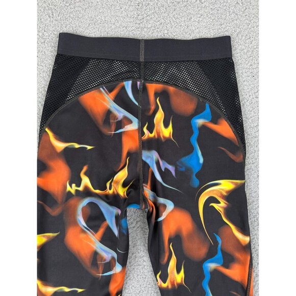 Savage X Fenty High Rise Fast Lane Leggings Black Small S Rihanna Flames Mint - Picture 4 of 11